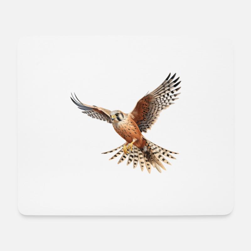 Sky Soarer Turmfalke - Mousepad (Querformat) - Weiß