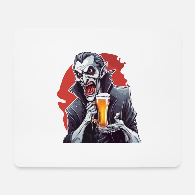Vampir / Dracula / Blutsauger / Halloween / Mythos - Mousepad (Querformat) - Weiß
