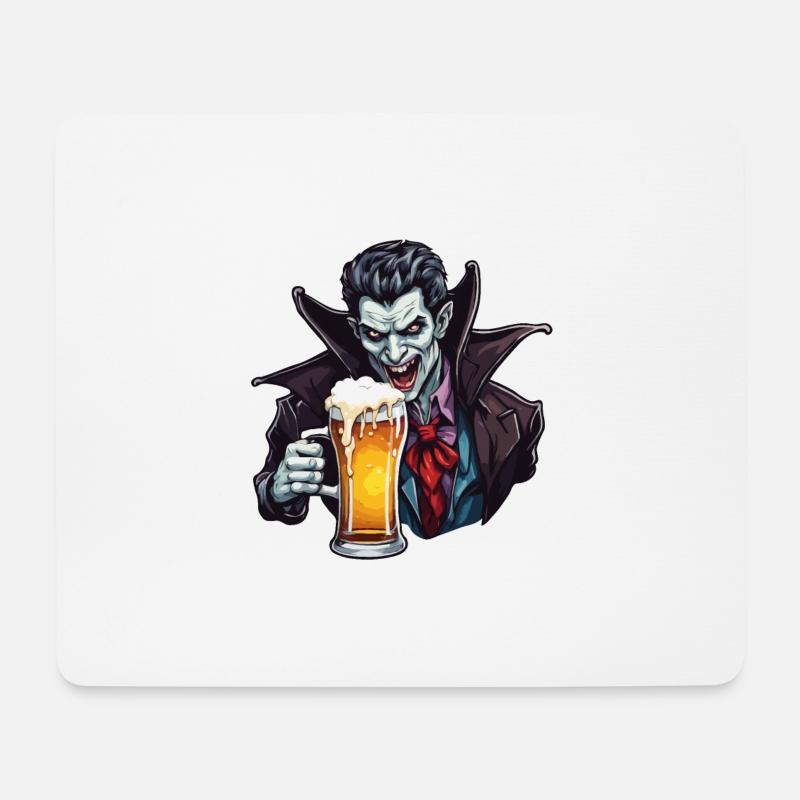 Vampir / Dracula / Blutsauger / Halloween / Mythos - Mousepad (Querformat) - Weiß