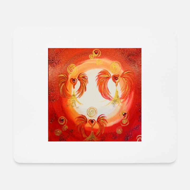 Herzengel Wurzelchakra - Mousepad (Querformat) - Weiß