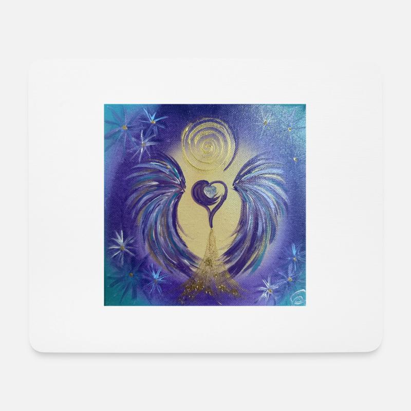 Herzengel Free Spirit - Mousepad (Querformat) - Weiß