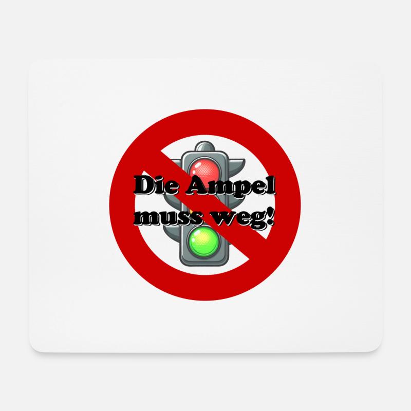 Die Ampel muss weg - Mousepad (Querformat) - Weiß