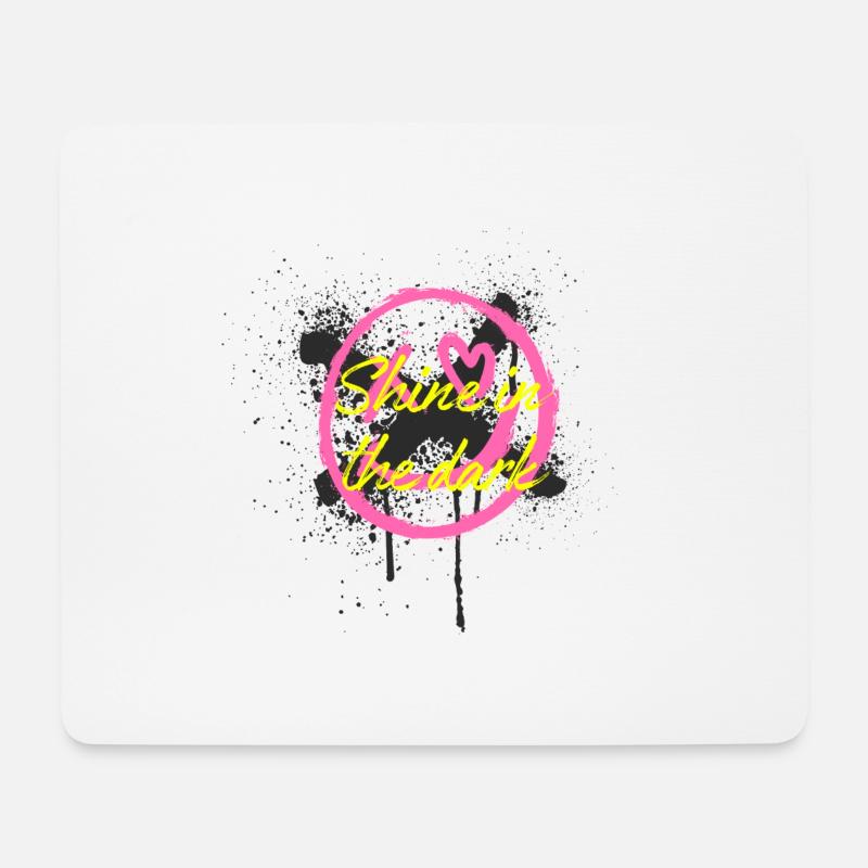 Shine in the dark - Mousepad (Querformat) - Weiß