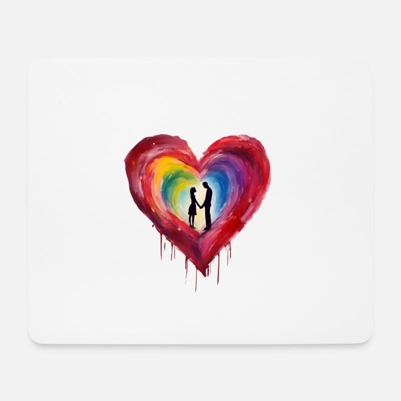 Heart people - Mouse Pad (horizontal) - white