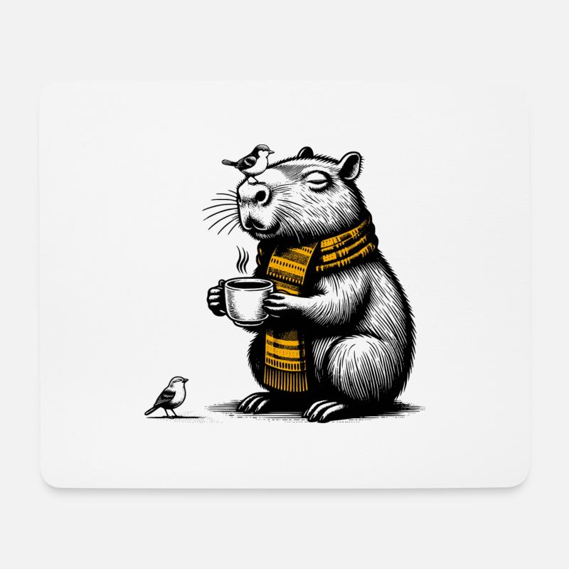 Coffeebara - Mousepad (Querformat) - Weiß