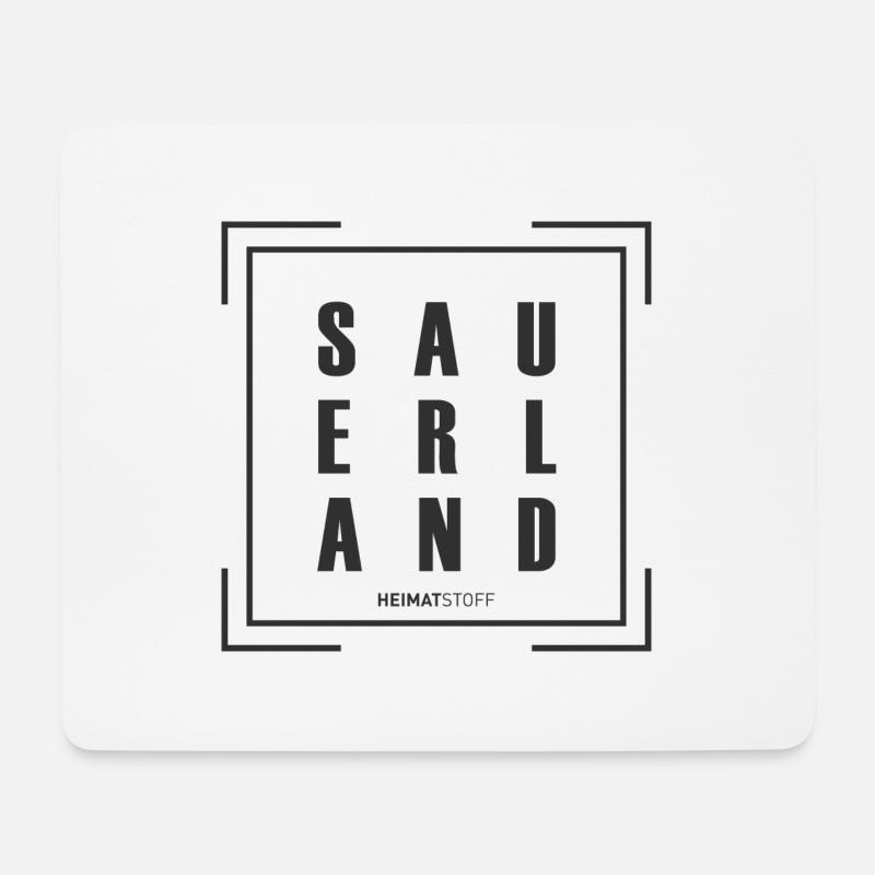 Sauerland Block schwarz - Mousepad (Querformat) - Weiß