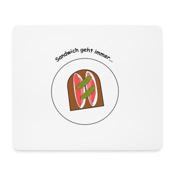 Le sandwich fonctionne toujours - Tapis de souris (format paysage) - blanc - Devant