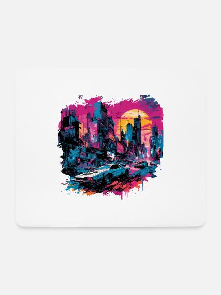 Apocalypse / Weltuntergang / Zerstörung / Anarchie - Mousepad (Querformat) - Weiß