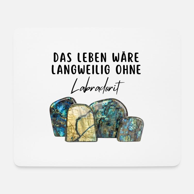 Labradorit Liebe - Mousepad (Querformat) - Weiß