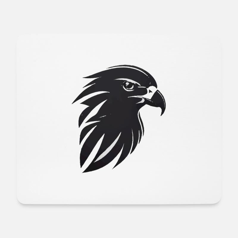 Adler Greifvogel Kopf - Mousepad (Querformat) - Weiß