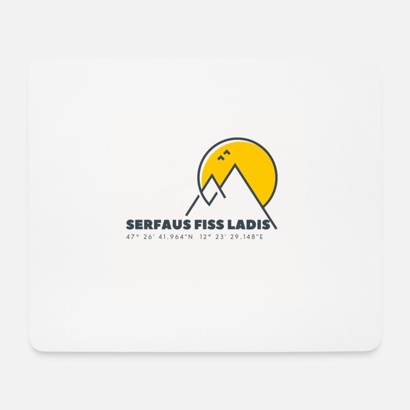 Minimalistisches Serfaus Fiss Ladis-Logo - Mousepad (Querformat) - Weiß