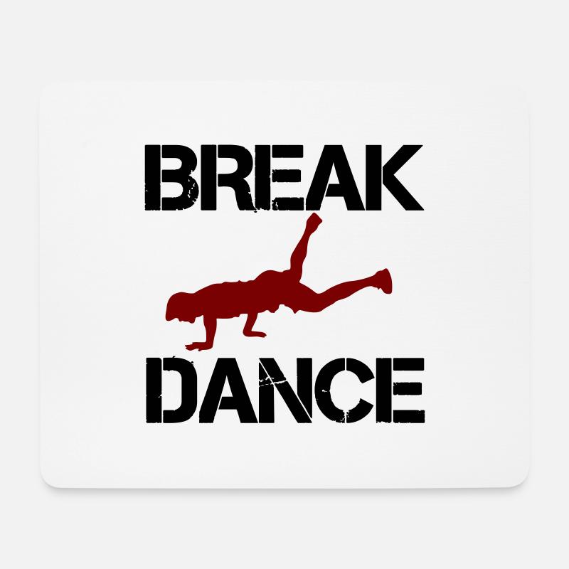 breakdance - Mousepad (Querformat) - Weiß