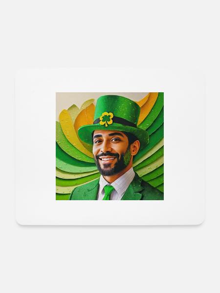 St. Patrick - Mousepad (Querformat) - Weiß