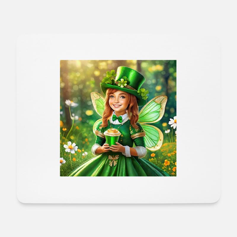 St. Patricks Fee - Mousepad (Querformat) - Weiß