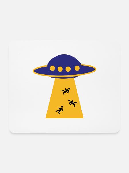 Ufo - Mousepad (Querformat) - Weiß