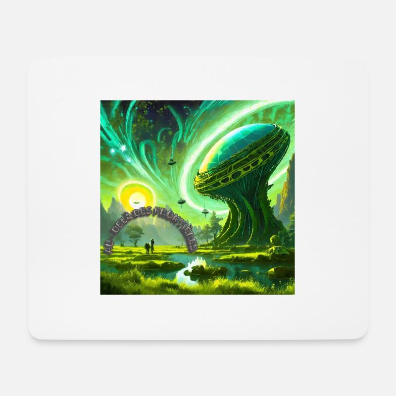 Jenseits der Grenzen - Mousepad (Querformat) - Weiß