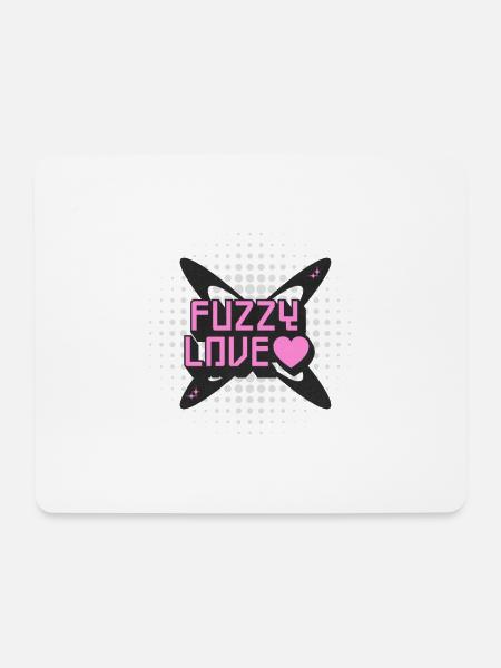 Fuzzy Love - Mousepad (Querformat) - Weiß