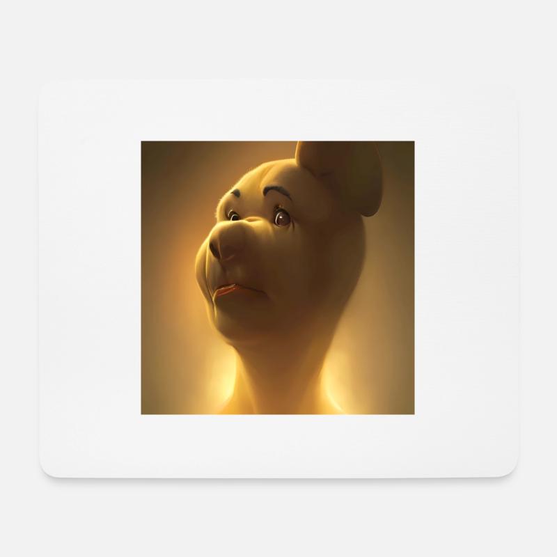 Einohrbär - Mousepad (Querformat) - Weiß