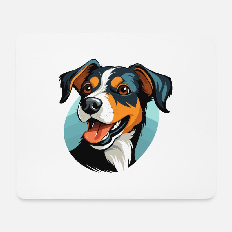 Hunde T-Shirt - Mousepad (Querformat) - Weiß