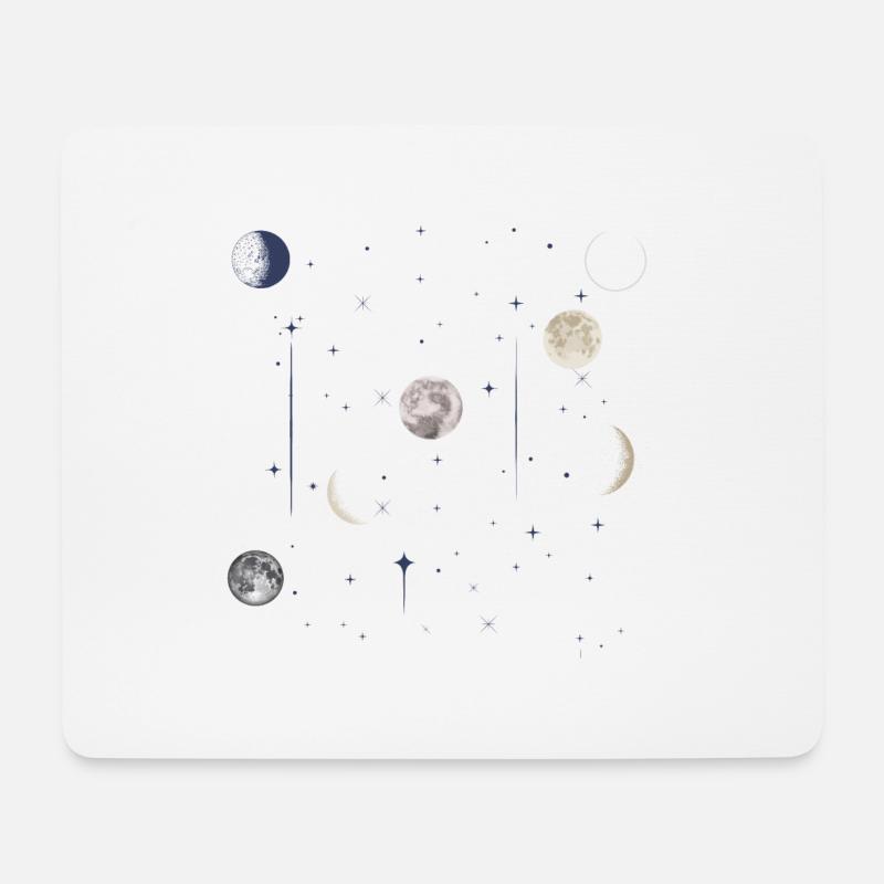 Himmelsastrologie des Mondes - Mousepad (Querformat) - Weiß