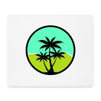 palmen - Mousepad (Querformat) - Weiß - Vorne