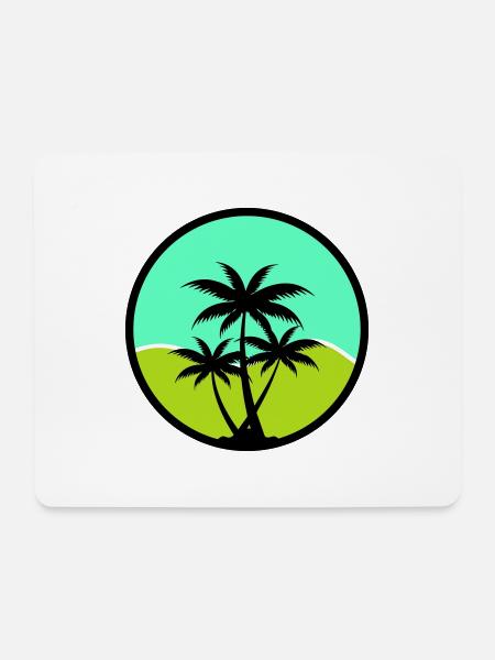 palmen - Mousepad (Querformat) - Weiß