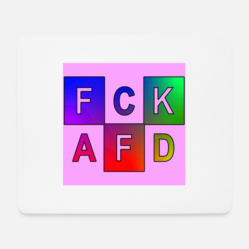 FCK AFD - Mousepad (Querformat) - Weiß