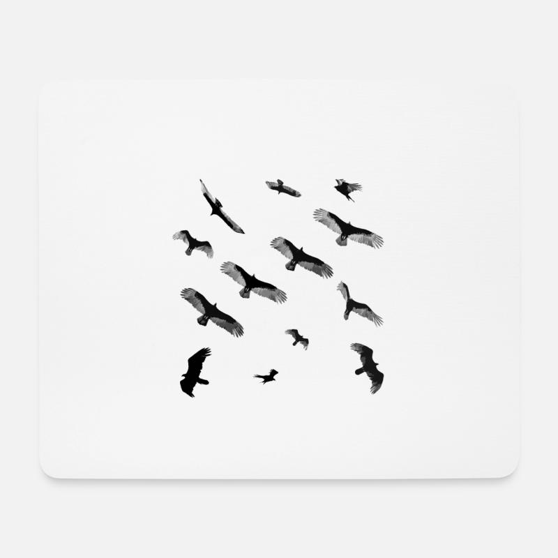 Vögel - Mousepad (Querformat) - Weiß