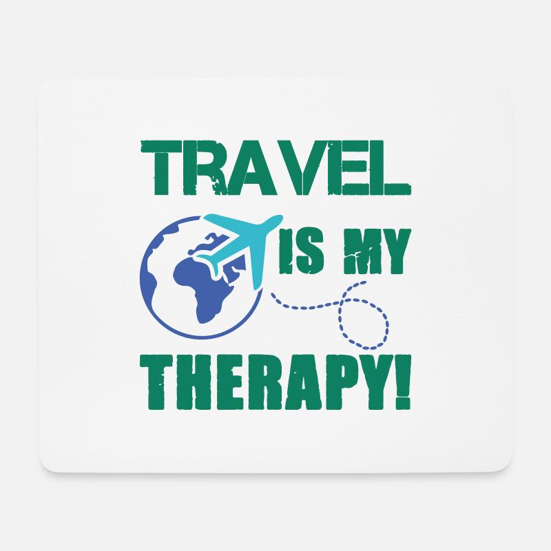 travel therapy - Mousepad (Querformat) - Weiß