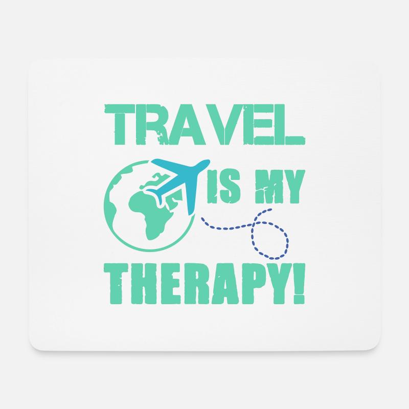 travel therapy 1 - Mousepad (Querformat) - Weiß