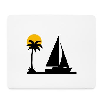Voile - Tapis de souris (format paysage) - blanc - Devant