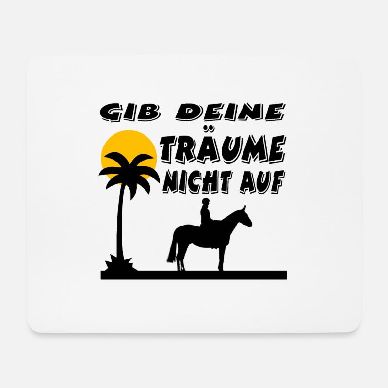 Pferde - Mousepad (Querformat) - Weiß
