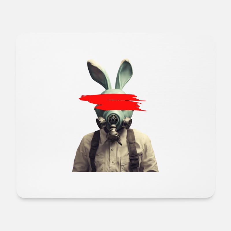 Osterhase - Mousepad (Querformat) - Weiß