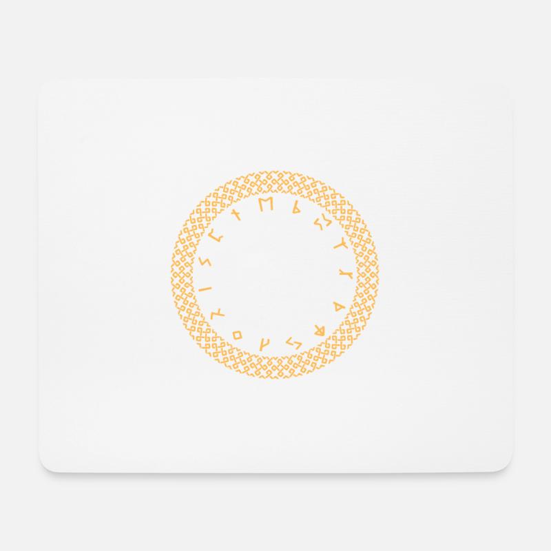 Wikinger Runen Kreis - Mousepad (Querformat) - Weiß
