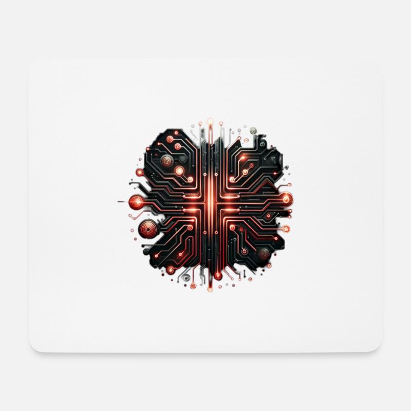 Computer Chip - Mousepad (Querformat) - Weiß