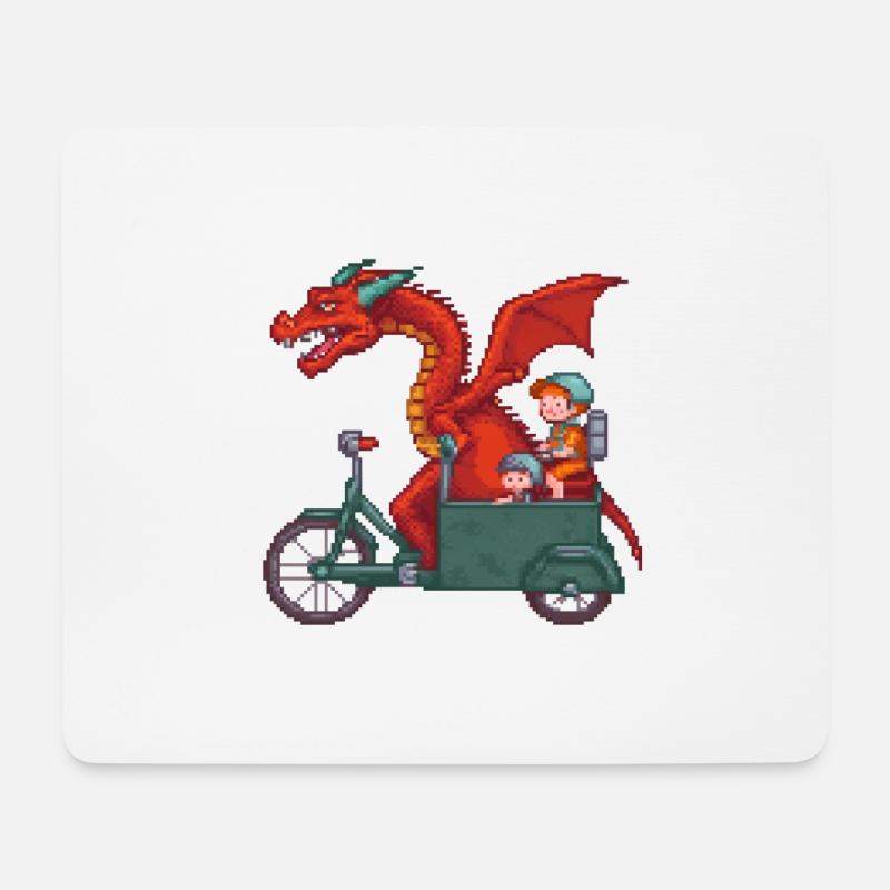 Fantasy Ride Pixel - Mousepad (Querformat) - Weiß
