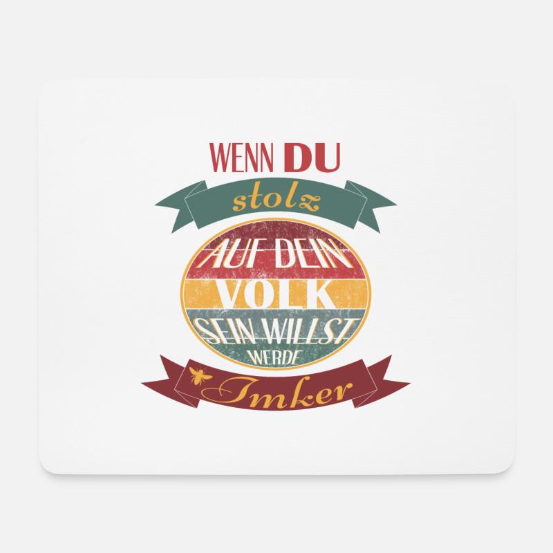 Stolzer Imker - Mousepad (Querformat) - Weiß