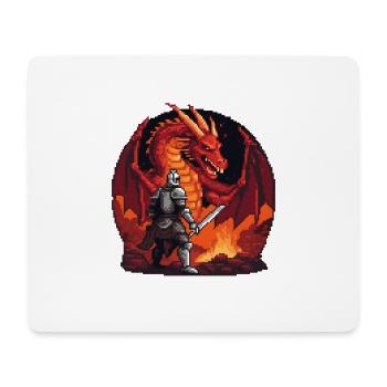 Showdown in der Drachenhöhle - Mousepad (Querformat) - Weiß - Vorne