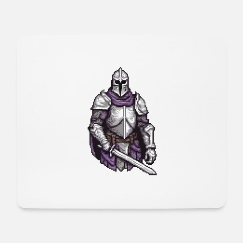 Pixel-Paladin-Tapferkeit - Mousepad (Querformat) - Weiß