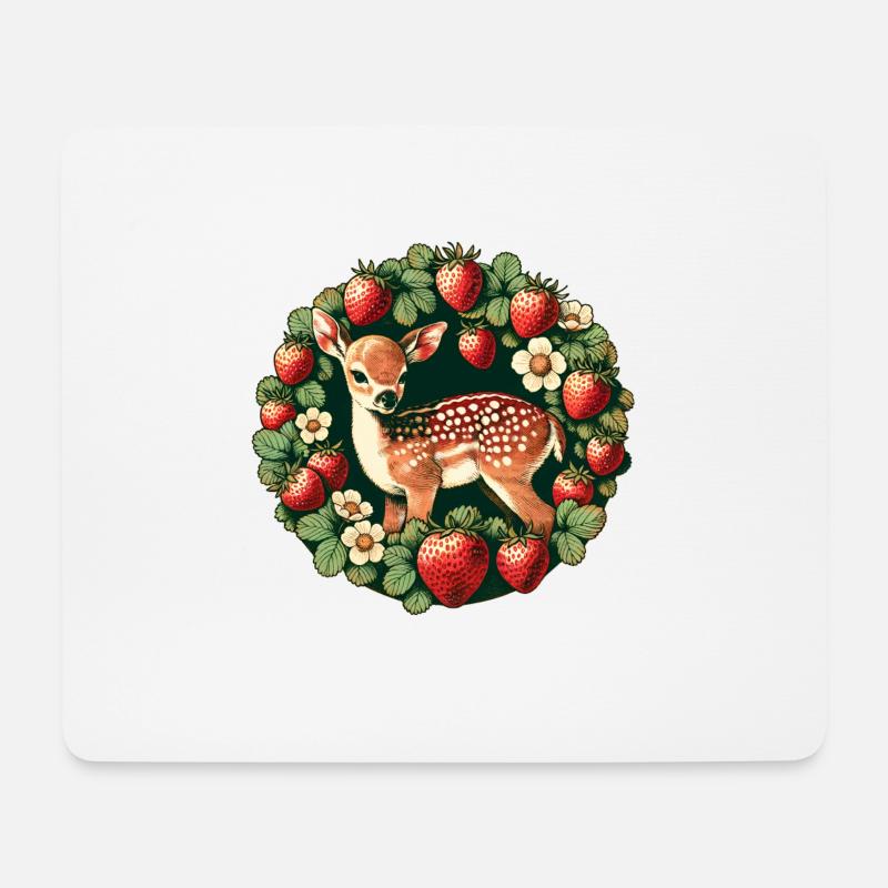 Rehbrauner Frühling - Mousepad (Querformat) - Weiß