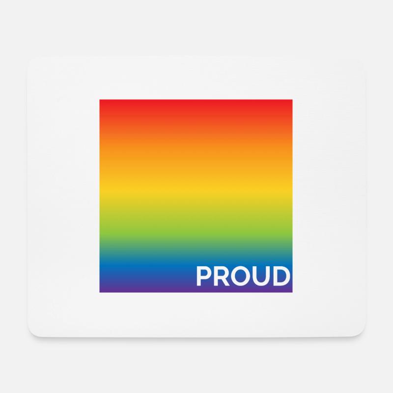 Rainbow Pride Flag - Mouse Pad (horizontal) - white