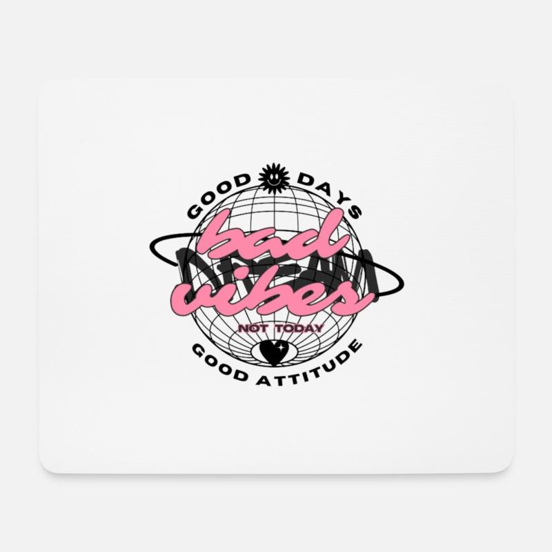 Bad Vibes - Mousepad (Querformat) - Weiß