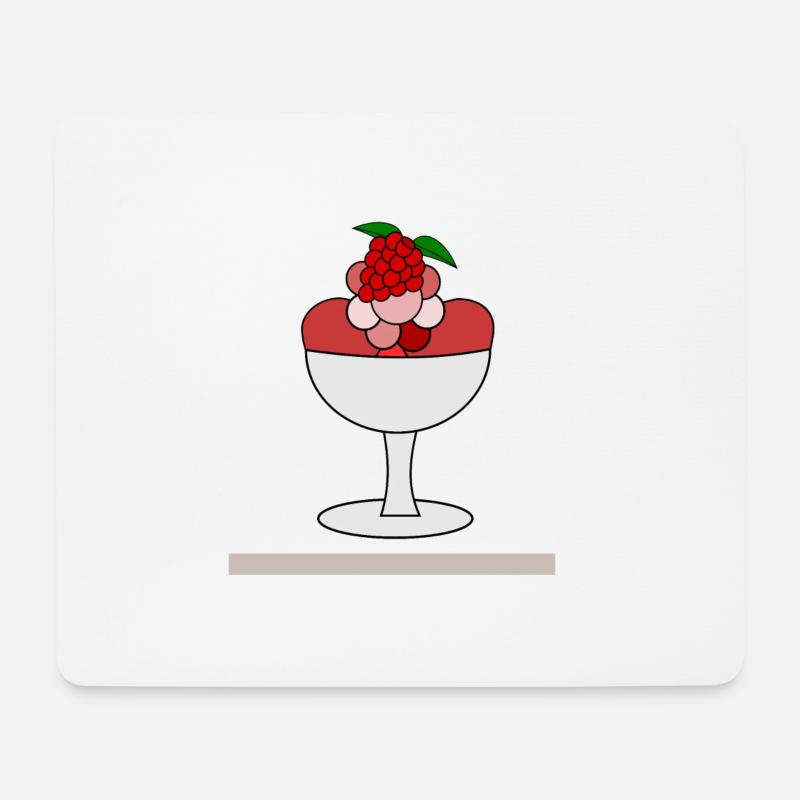 Früchtebecher - Mousepad (Querformat) - Weiß