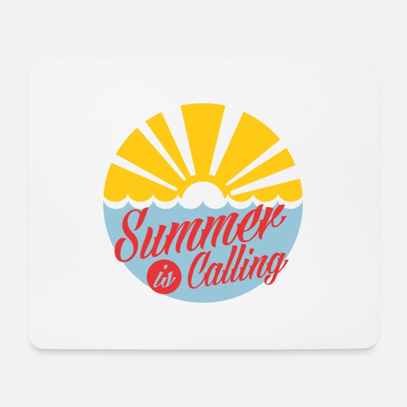summer is calling red - Mousepad (Querformat) - Weiß