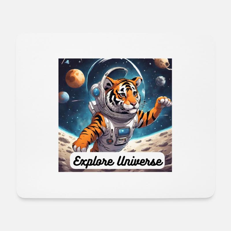 Tiger - Motivation - Mousepad (Querformat) - Weiß