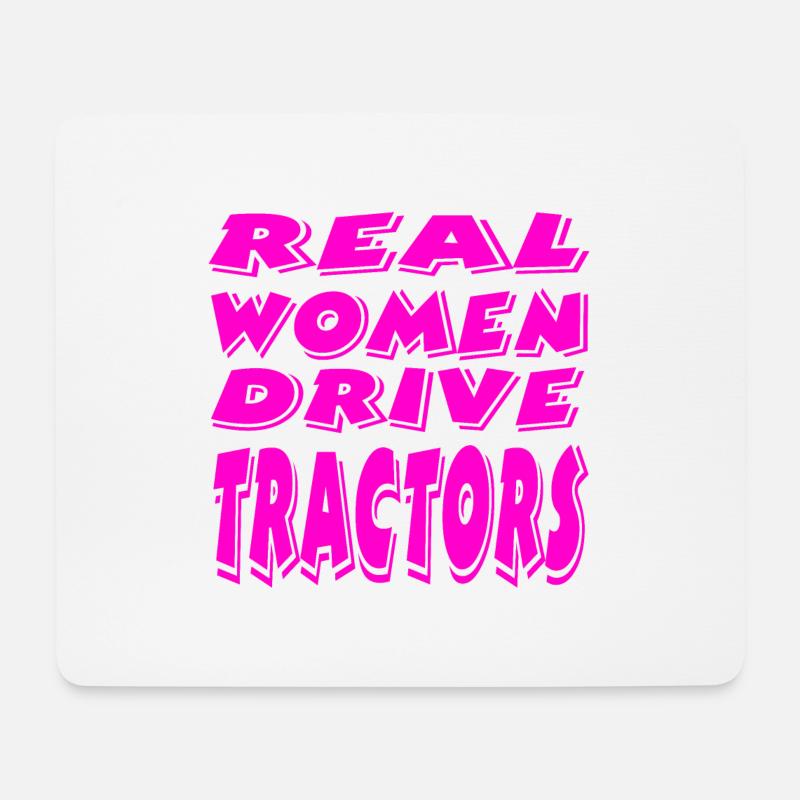 Traktor - Mousepad (Querformat) - Weiß