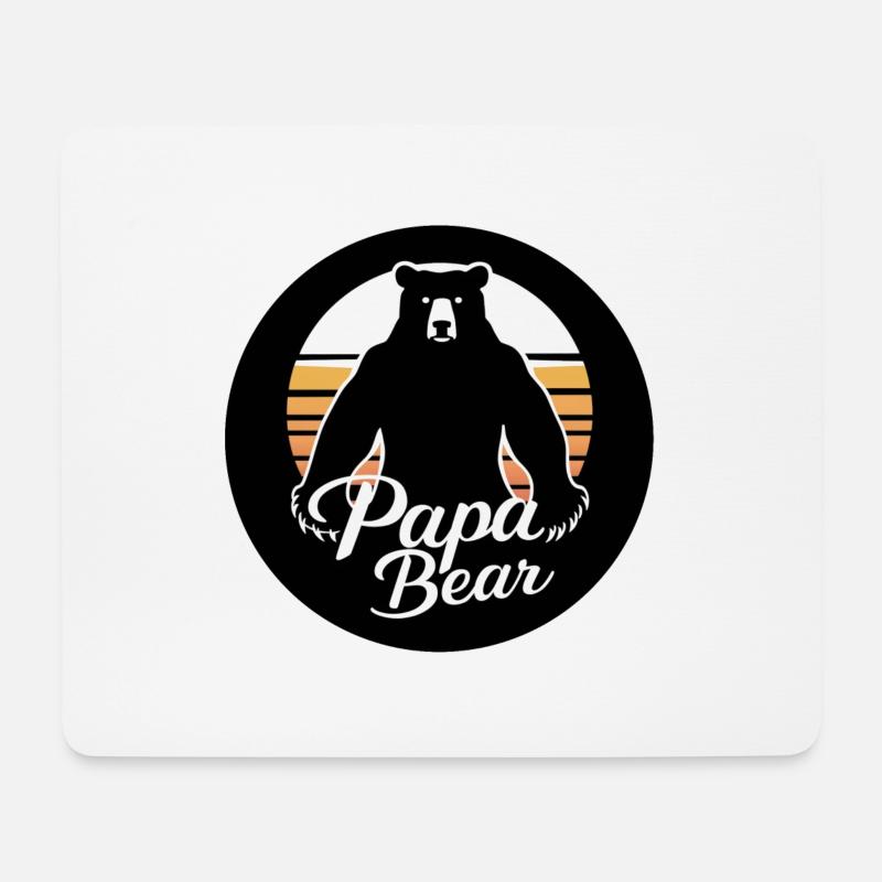 PAPA BEAR - Mousepad (Querformat) - Weiß