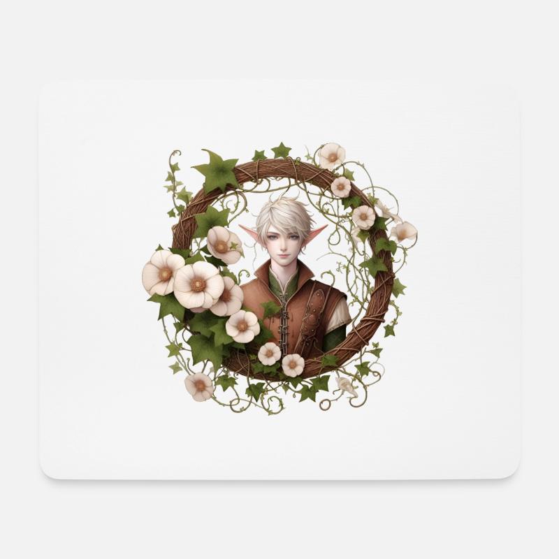 Flower Elf - Mouse Pad (horizontal) - white