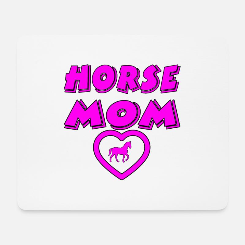 Pferd - Mousepad (Querformat) - Weiß