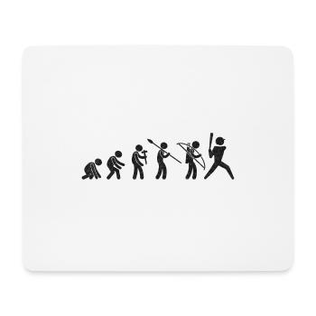 Evolution Baseballer Black Grunge - Mousepad (Querformat) - Weiß - Vorne